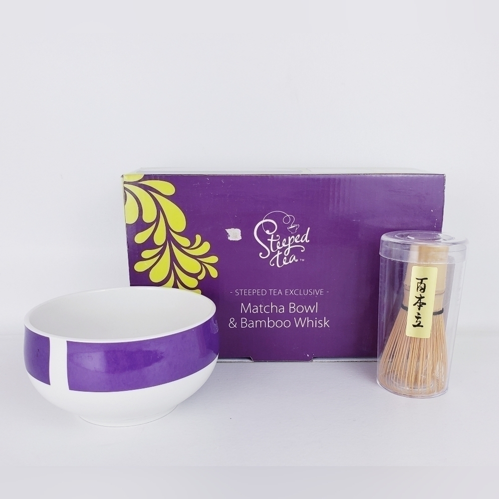 STEEPEDTEA Matcha Bowl & Bamboo Whisk Set